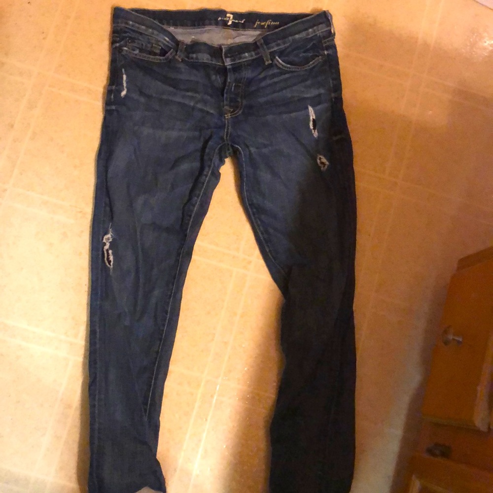 7 for all mankind distressed denim
